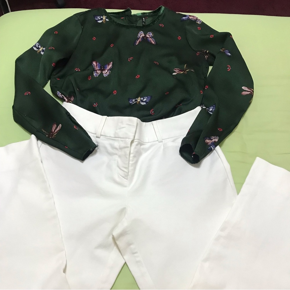 Cute Stradivarius green top size S